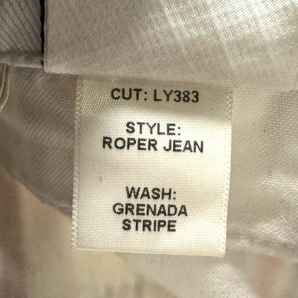 Reformation Grenada Striped Denim Jeans Size S Mid Rise Red White Blue Pants NWT - Picture 6 of 7